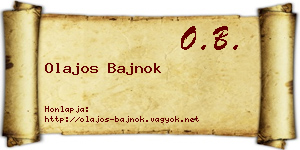 Olajos Bajnok névjegykártya